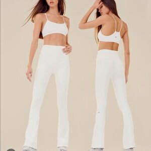 split white flares never worn